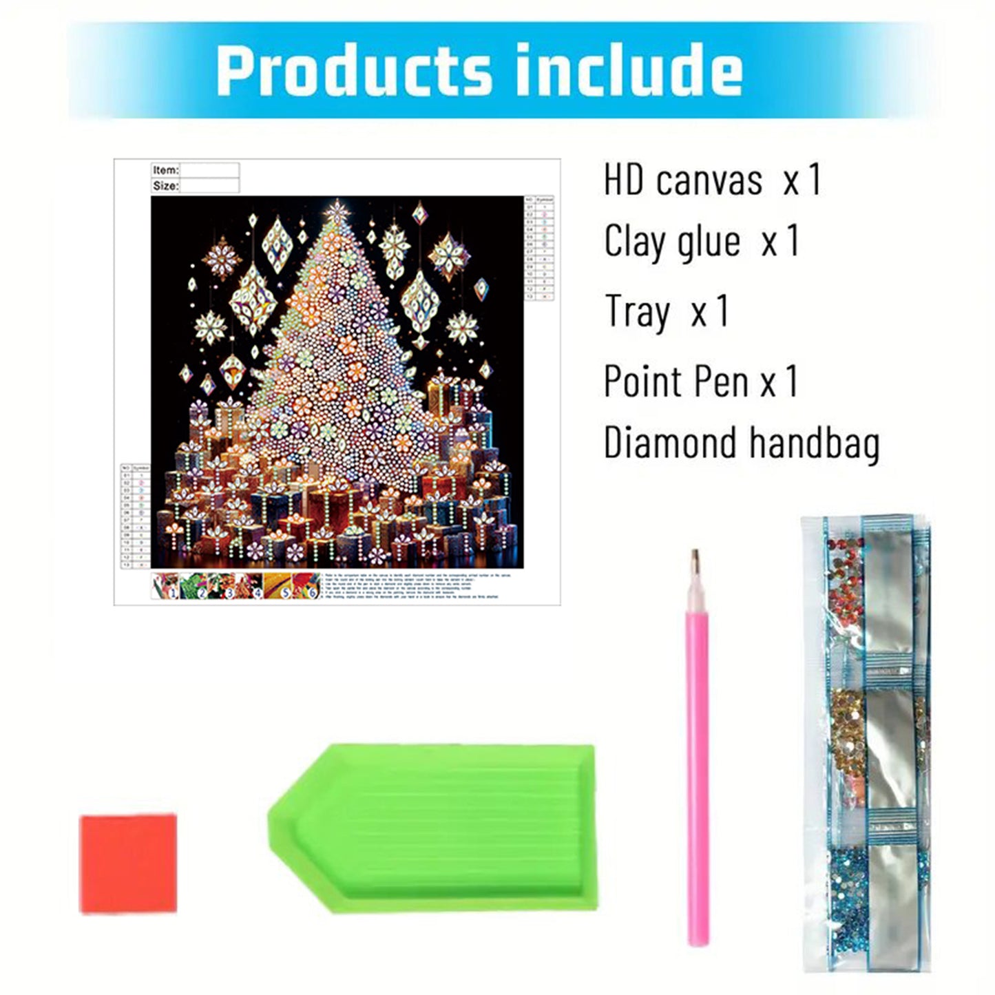 Christmas Tree - Special Shaped Drill Diamond Painting 30*30CM