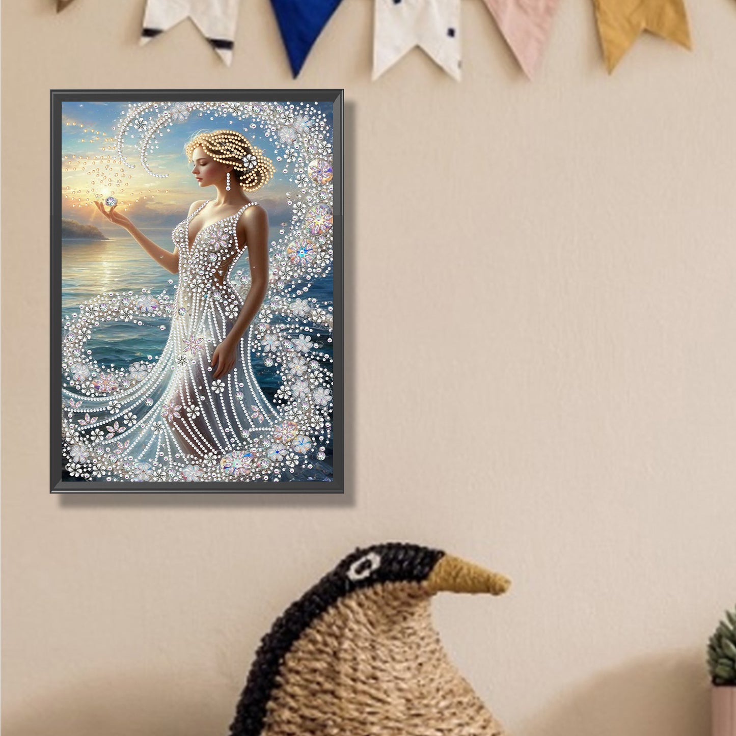 Water Elf Beauty - Special Shaped Drill Diamond Painting 30*40CM