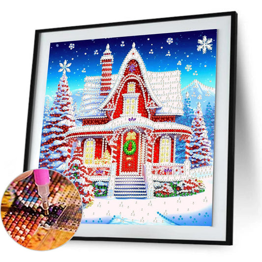 Christmas House - Special Shaped Drill Diamond Painting 30*30CM