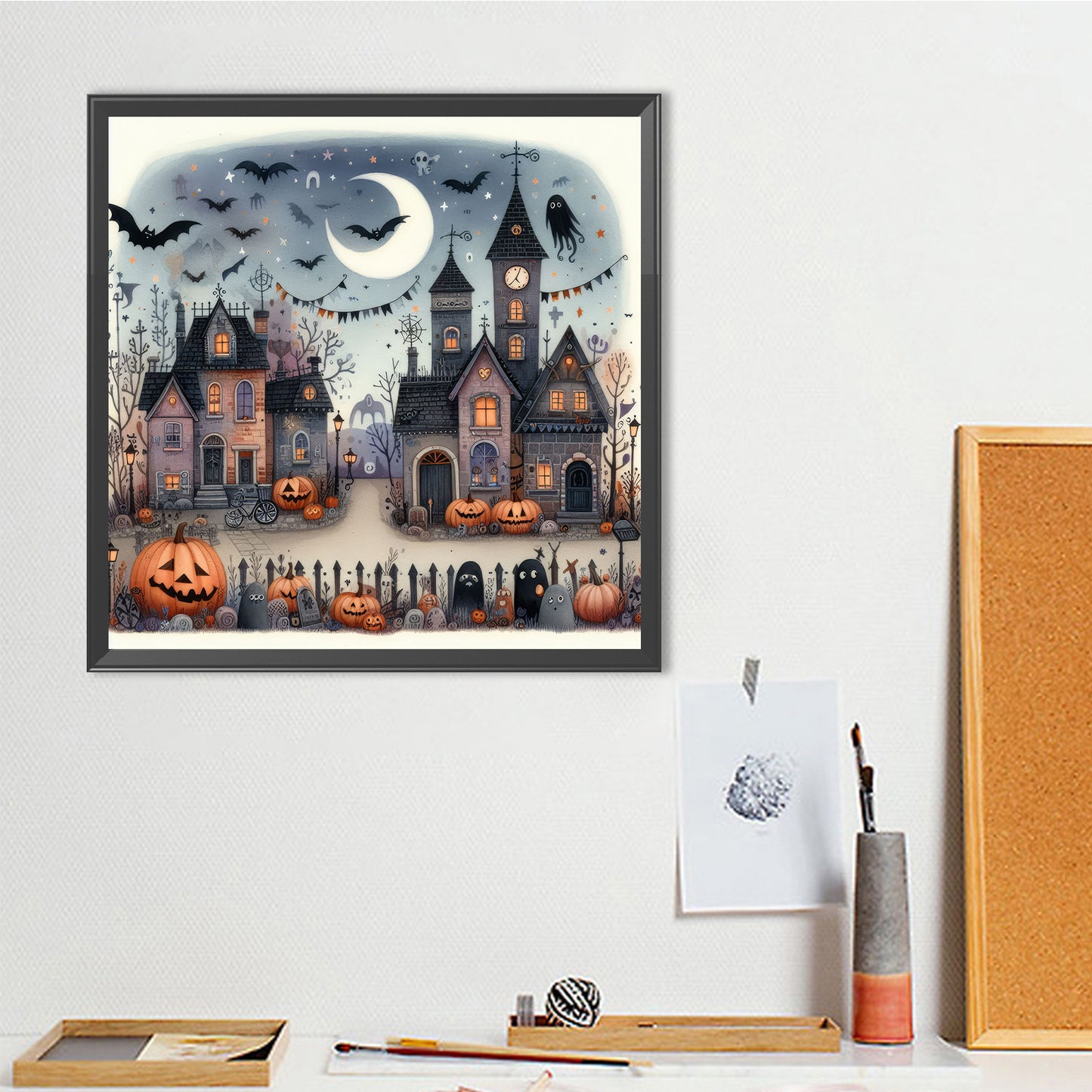 Halloween Street - Full Round Drill Diamond Painting 40*40CM