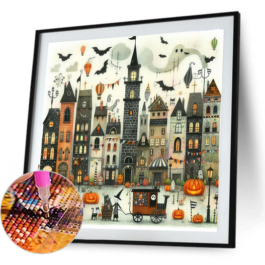 Halloween Street - Full Round Drill Diamond Painting 40*40CM