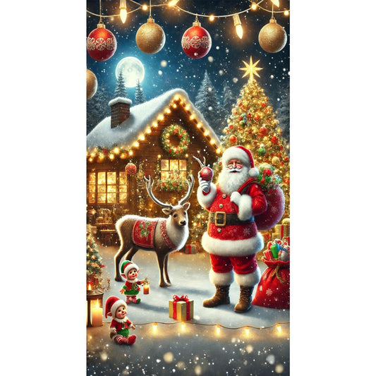 Santa Claus - Full Round Drill Diamond Painting 40*70CM