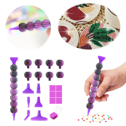 Diamond Painting Pen Diamond Art Pen 5D Diamond Painting Tools (Black Purple)