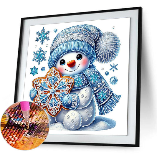 Snowy Snowman - Special Shaped Drill Diamond Painting 30*30CM