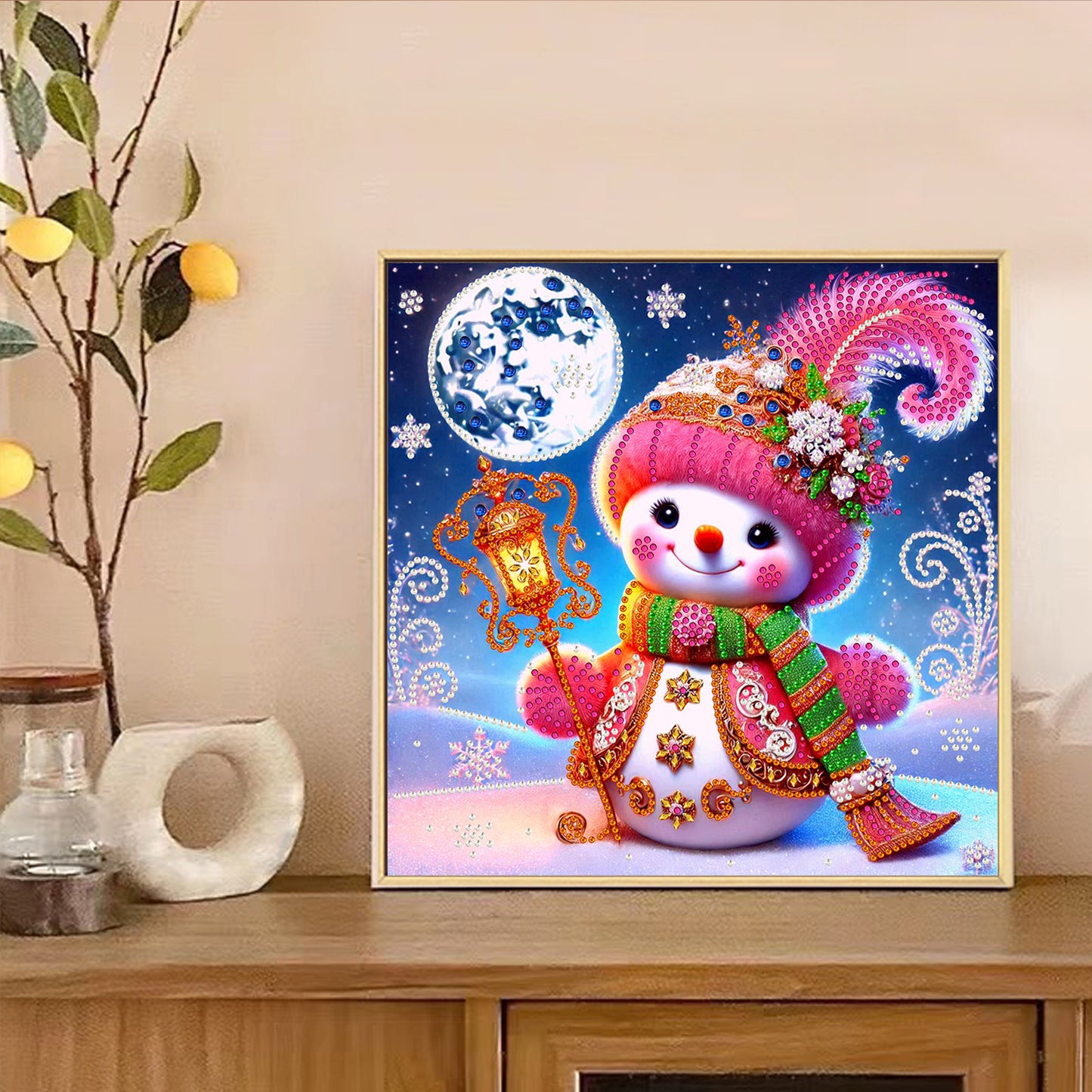 Snowy Snowman - Special Shaped Drill Diamond Painting 30*30CM