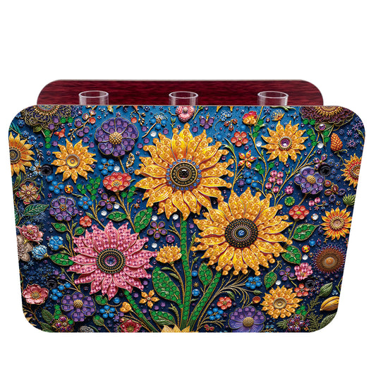 Gem Sunflower DIY Diamond Painting Wooden Tube Vase for Adults Gift Home Decor