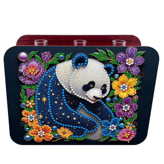 Gem Panda DIY Diamond Painting Wooden Tube Vase for Adults Gift Idea Home Decor