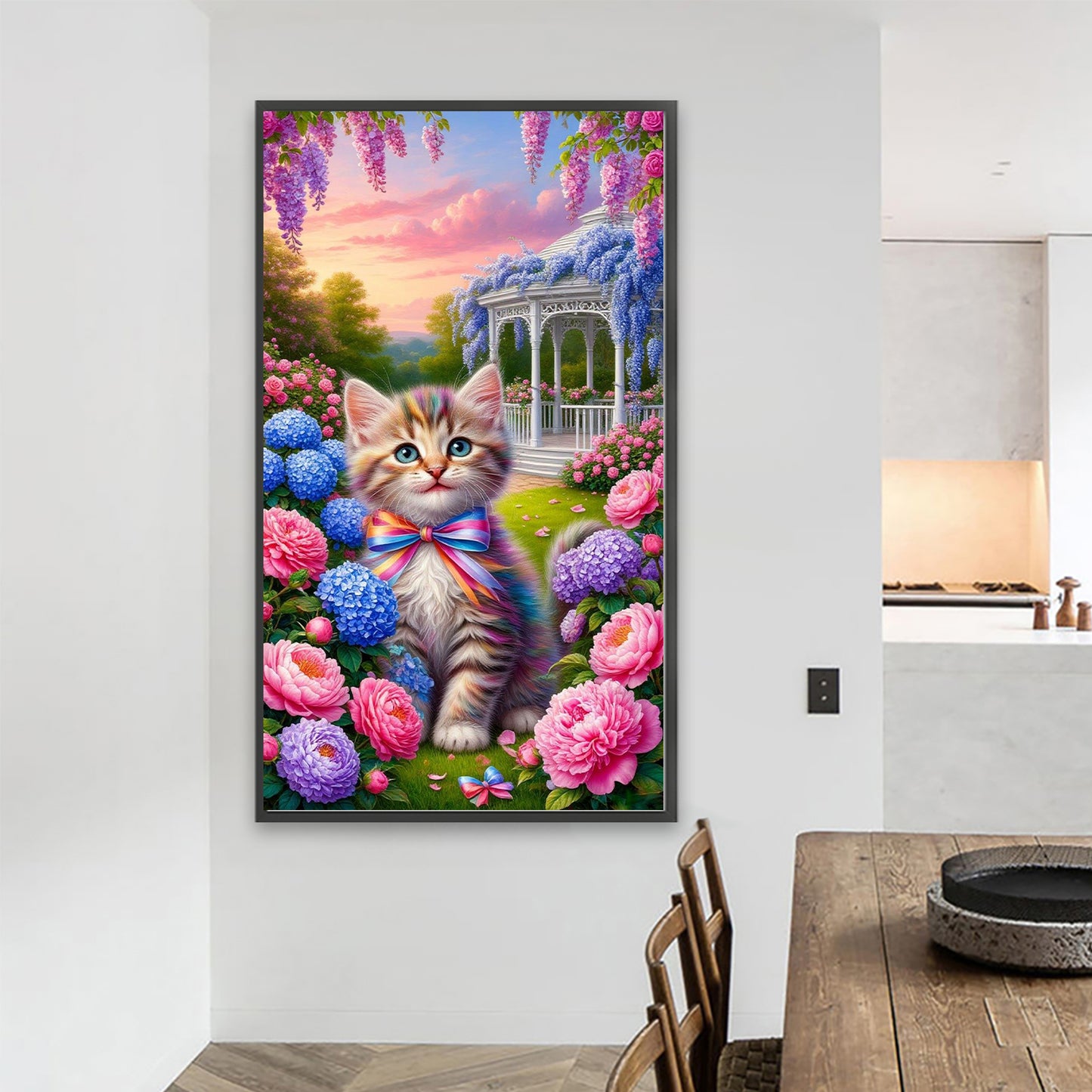 Cat In The Garden - Full Round Drill Diamond Painting 40*70CM