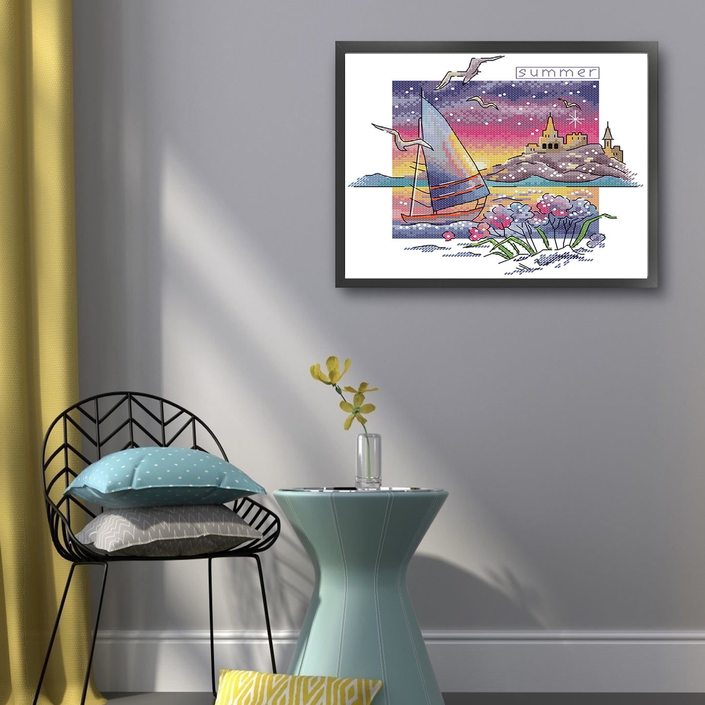 Summer - 14CT Stamped Cross Stitch 26*23CM (Joy Sunday)