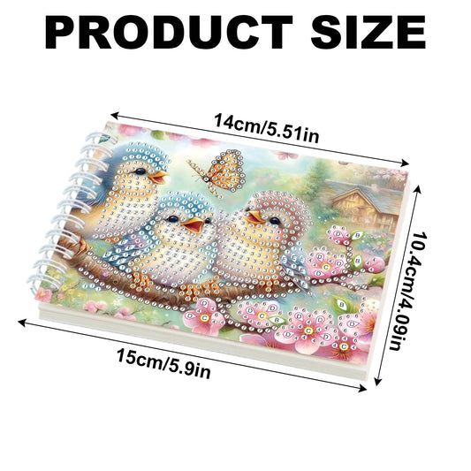 2 Pack Bluebird DIY Diamond Art Spiral Notebook Kit 80Pages No Lines for Adults
