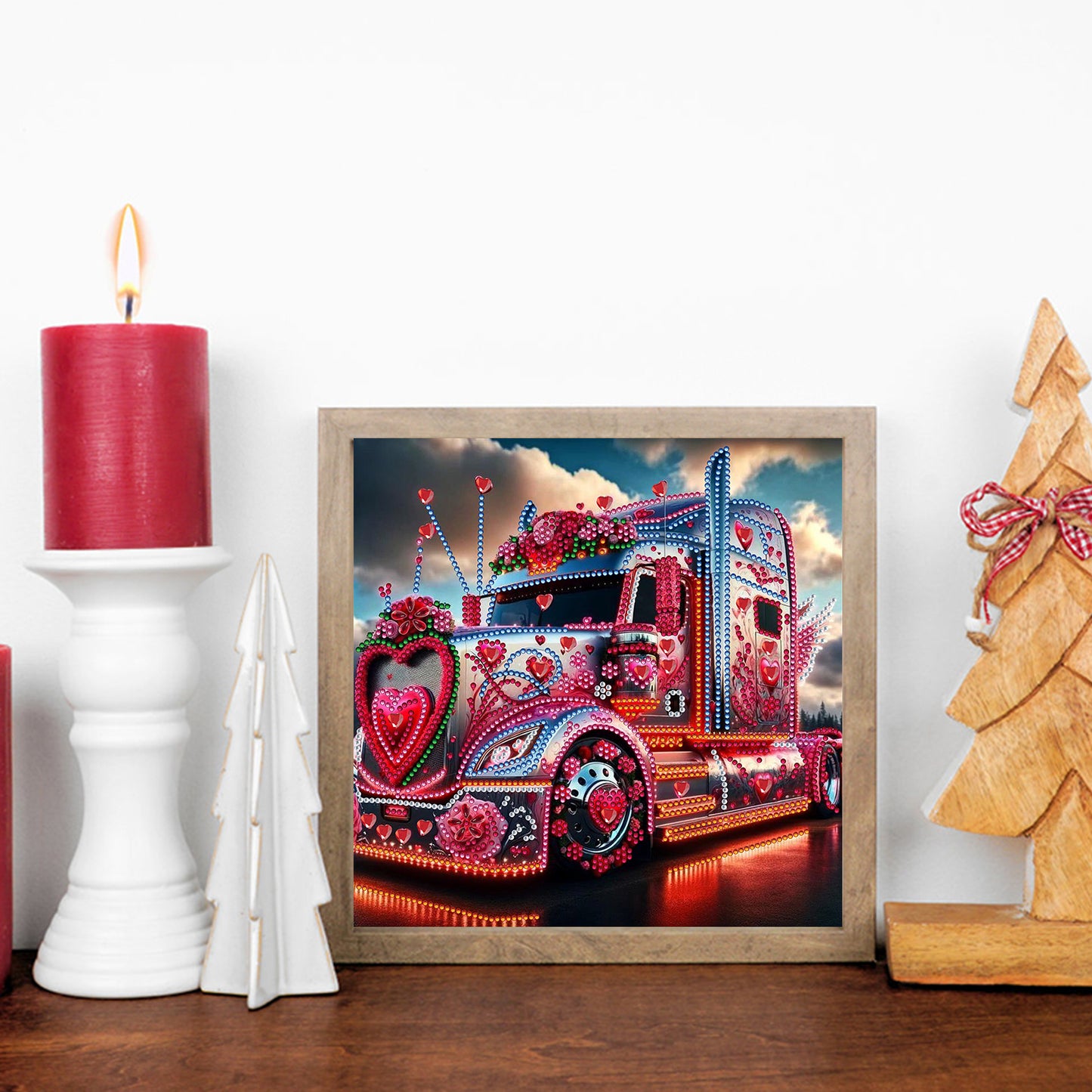 Heart-Shaped Car - Special Shaped Drill Diamond Painting 30*30CM