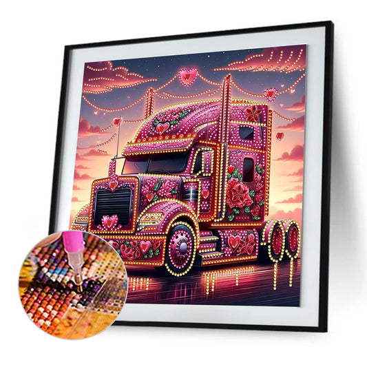 Heart-Shaped Car - Special Shaped Drill Diamond Painting 30*30CM