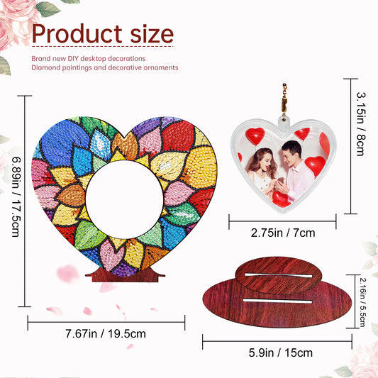 2D Flatt DIY Wooden Petal Desktop Diamond Art Ornament Kits Home Decor