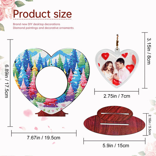2D Flatt DIY Wooden Forest Desktop Diamond Art Ornament Kits Home Decor