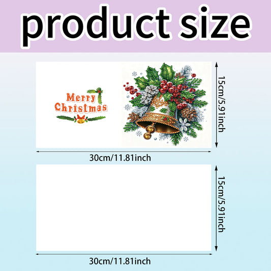 6PCS Bell Theme DIY Diamond Painting Greeting Card Set with Envelope for Gift