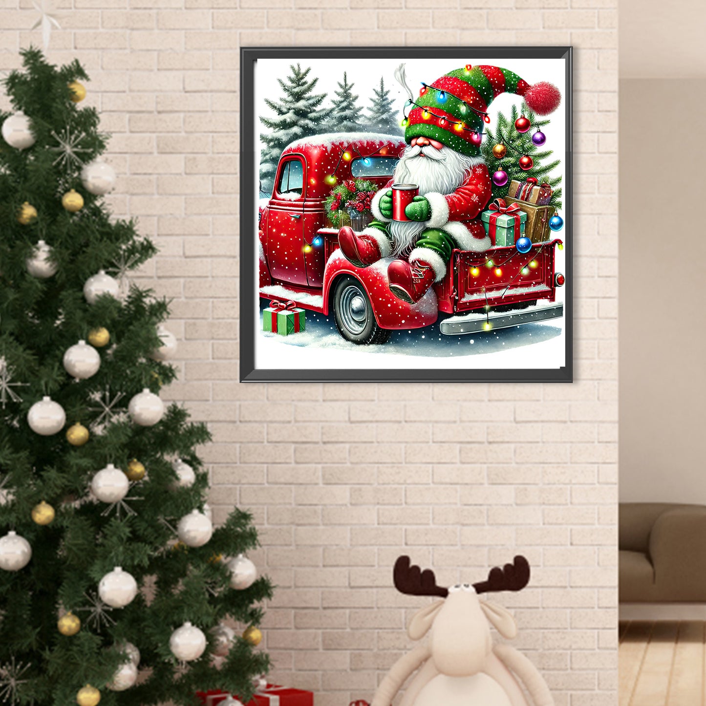 Christmas Goblins And Carts - Full Round Drill Diamond Painting 40*40CM
