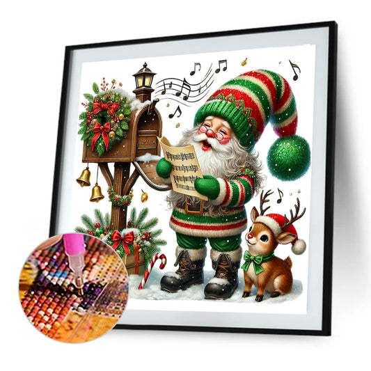Christmas Goblins Singing - Full Round Drill Diamond Painting 40*40CM