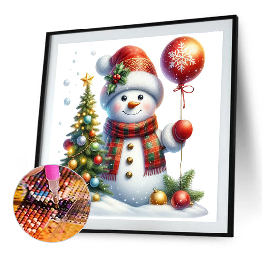 Christmas Snowmen And Balloons - Full Round Drill Diamond Painting 40*40CM