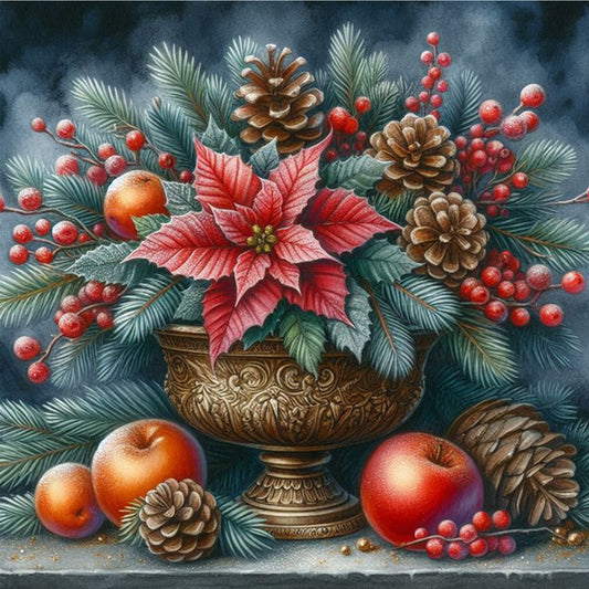 Christmas Red - Full Square Drill Diamond Painting 30*30CM