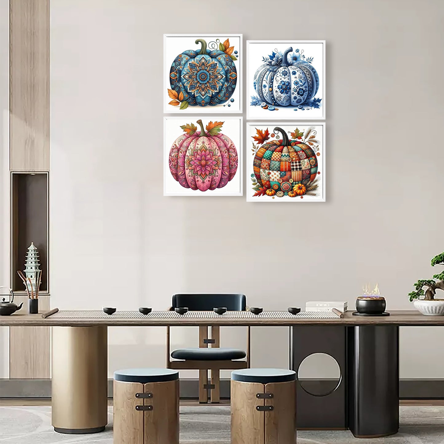 Pumpkins - Full Round Drill Diamond Painting 30*30CM