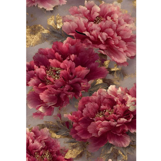 A Flourishing Bloom Of Peonies - 11CT Stamped Cross Stitch 70*50CM (Mona Lisa Brand)