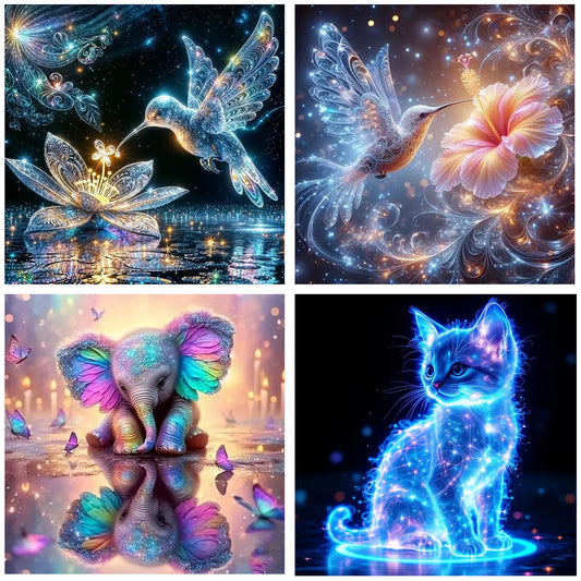 Animals In Bloom - Full Round Drill Diamond Painting 30*30CM