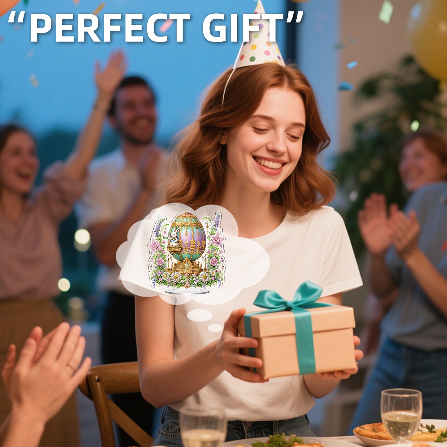 Easter Eggs DIY 2D Flat Acrylic Special Shaped Diamond Art Kits 22x25cm Home