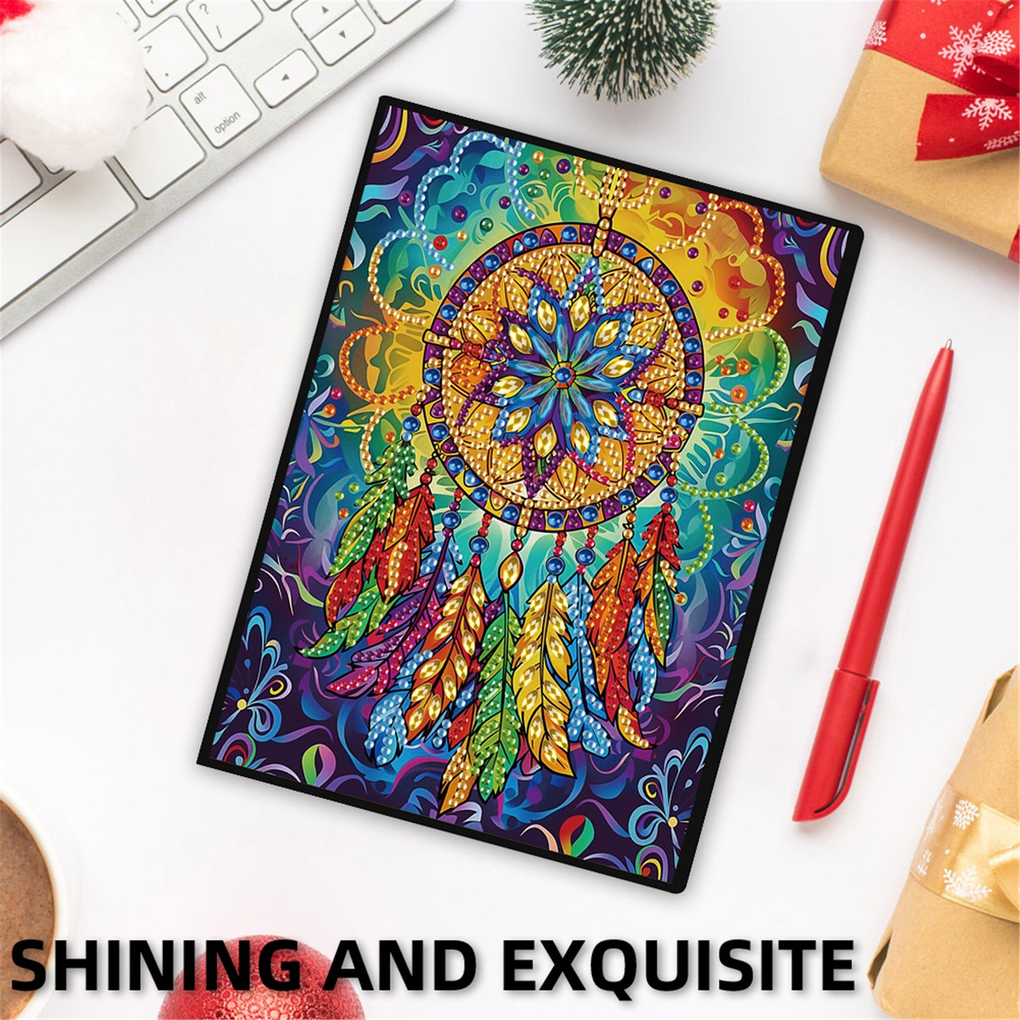 2pcs Patterns Partial DIY 50 Pages A5 Diamond Painting Notebook for Study Home