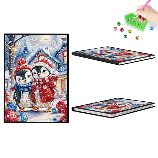 2pcs Animals Partial DIY 50 Pages A5 Diamond Painting Notebook for Study Home
