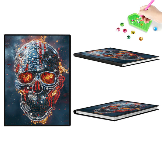 2pcs Human Head Partial DIY 50 Pages A5 Diamond Painting Notebook for Study Home