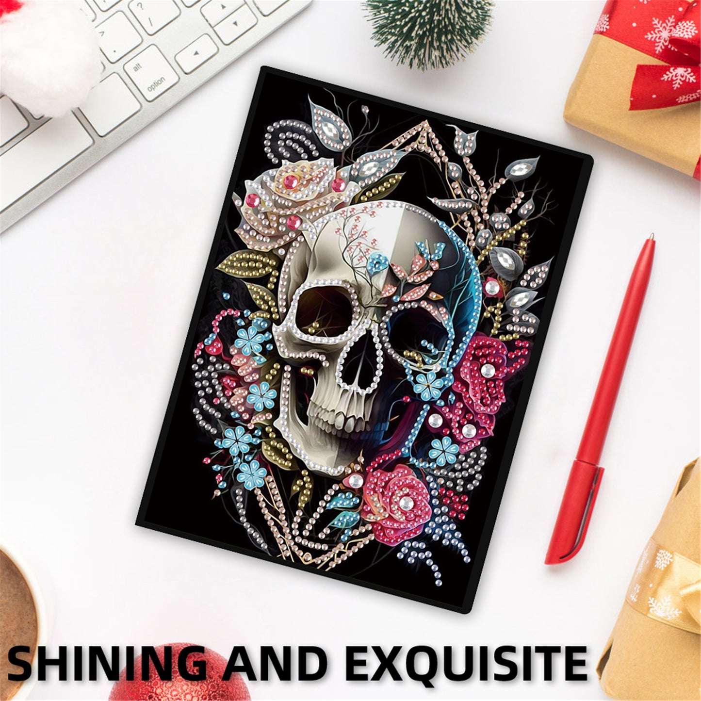 2pcs Girl Partial DIY 50 Pages A5 Diamond Painting Notebook for Study Drawing