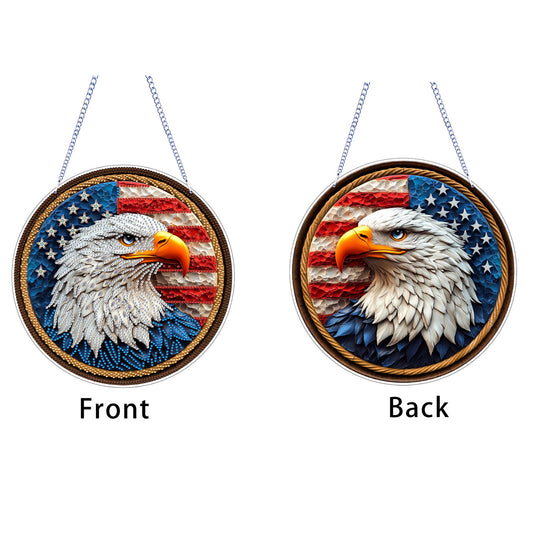 Eagle 2D Flat DIY Acrylic Diamond Art Pendant Craft Kit for Home Wall Decoration