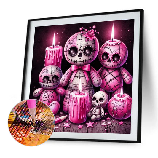 Skull Doll Candle - Full Round Drill Diamond Painting 40*40CM