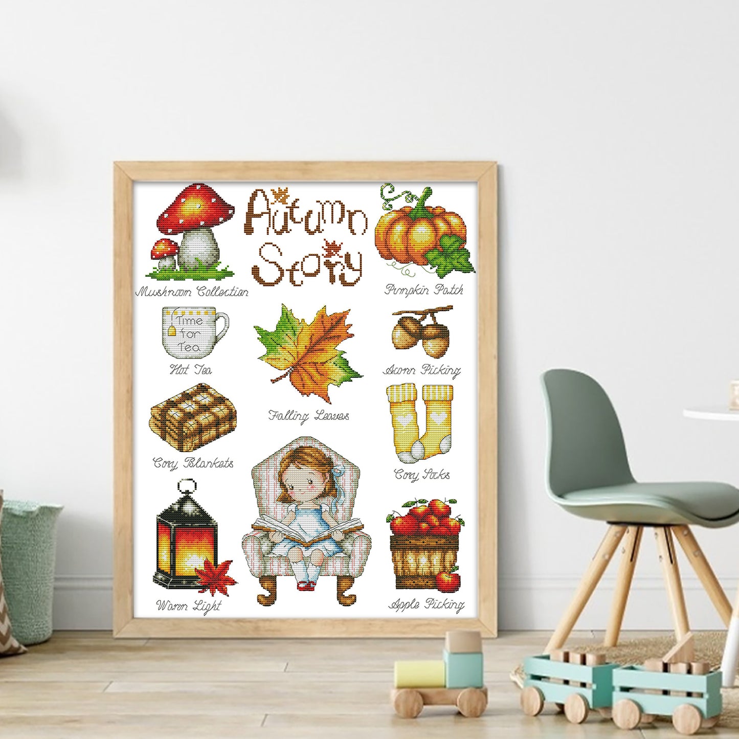 Autumn Story - 14CT Stamped Cross Stitch 41*50CM(Joy Sunday)