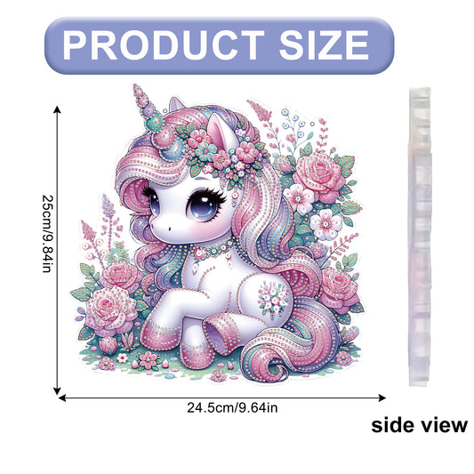Unicorn 2D Flat DIY Acrylic Diamond Painting Pendant Kits Home Wall Window Decor