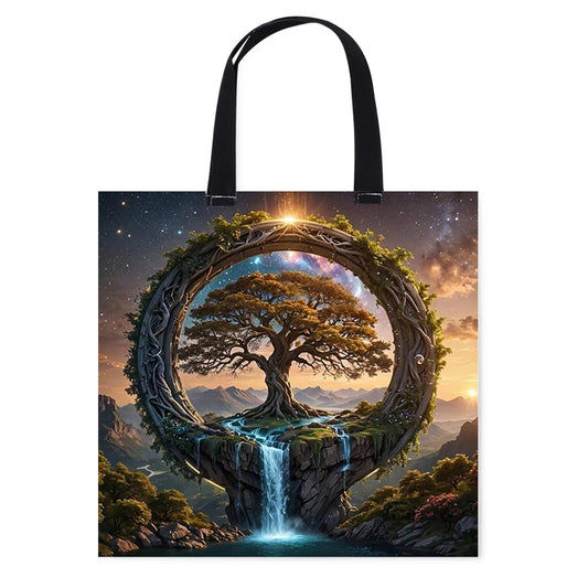 Tree of Life Canvas Tote Bag Embroidery Kit 11CT Print 40*40cm for Beginner