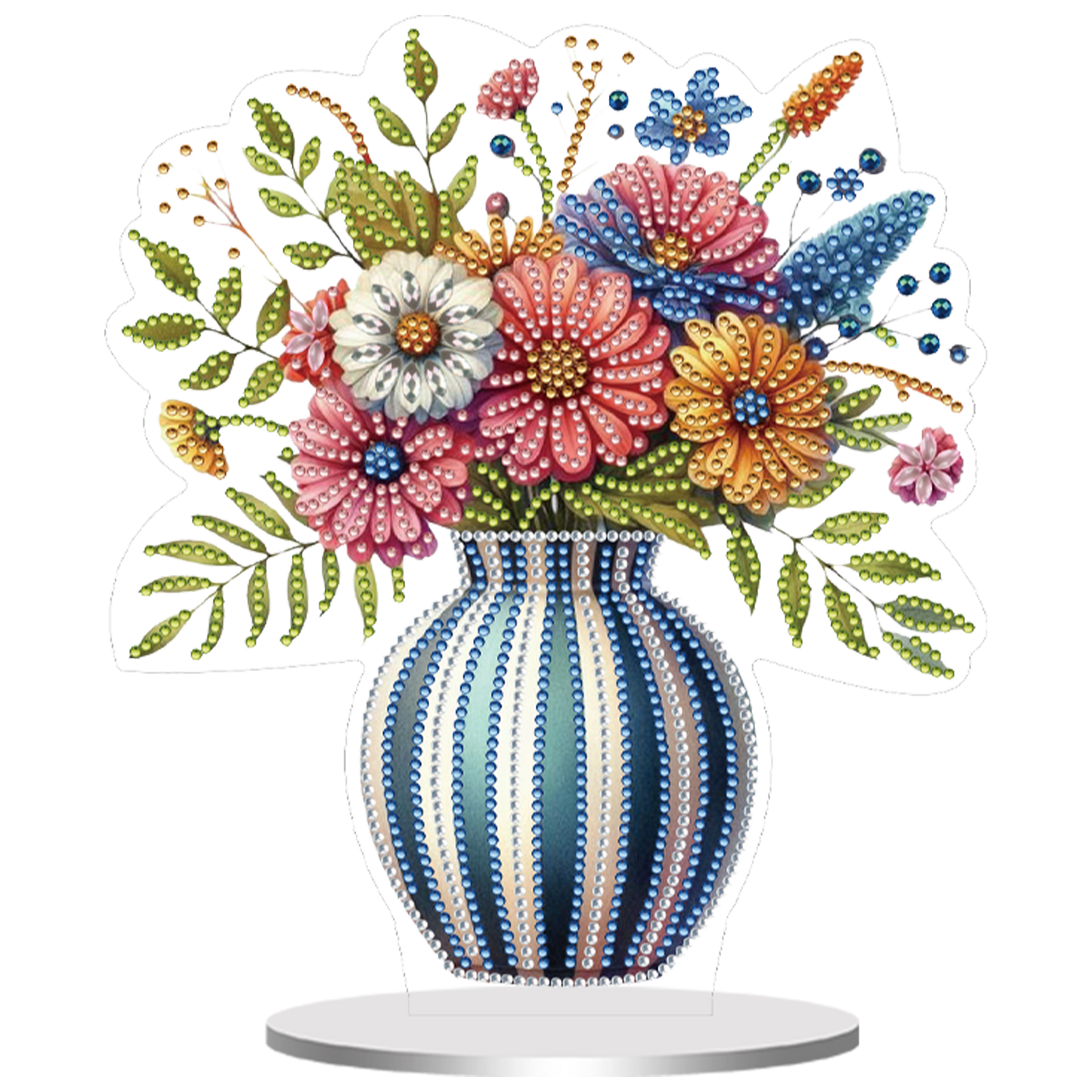 2D Flat Bouquet DIY Diamond Painting Tabletop Ornaments Kit for Home Decor Gift