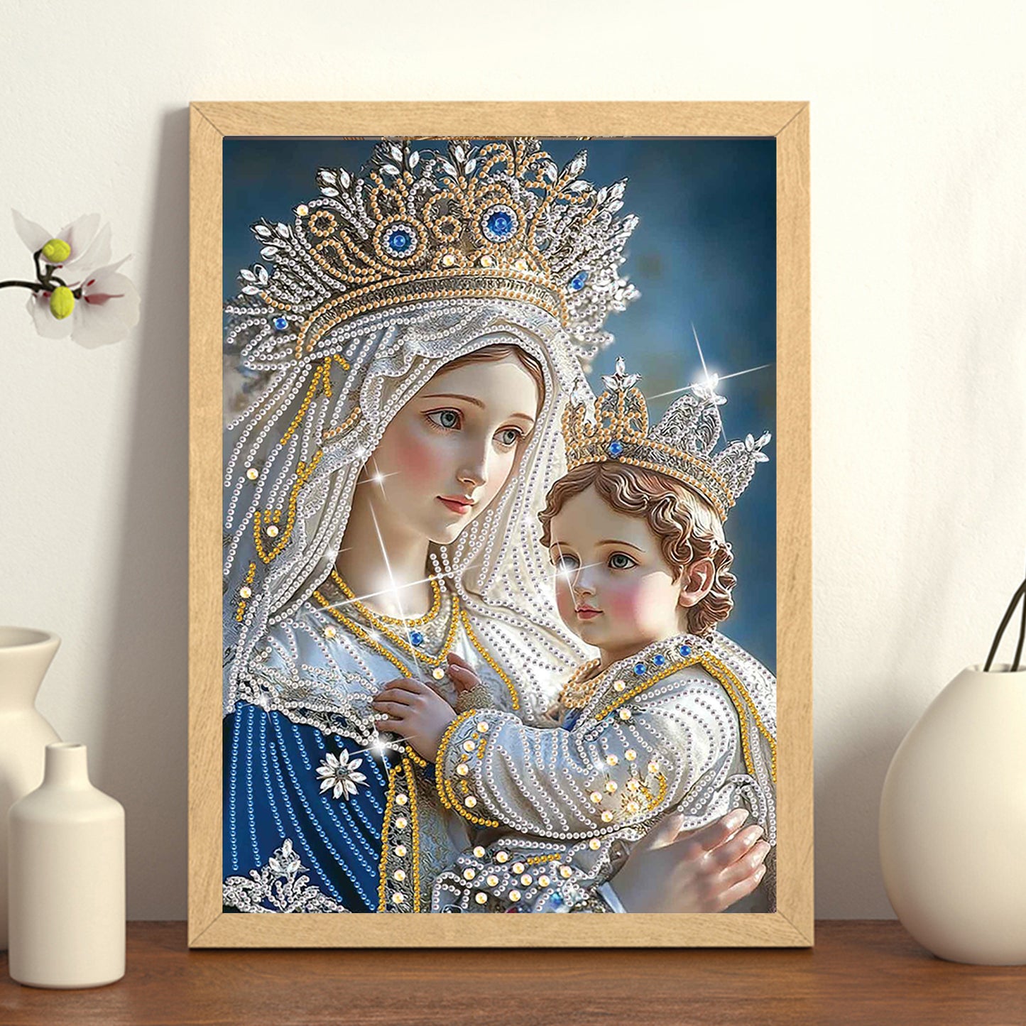 Madonna And Child - Special Shaped Drill Diamond Painting 30*40CM