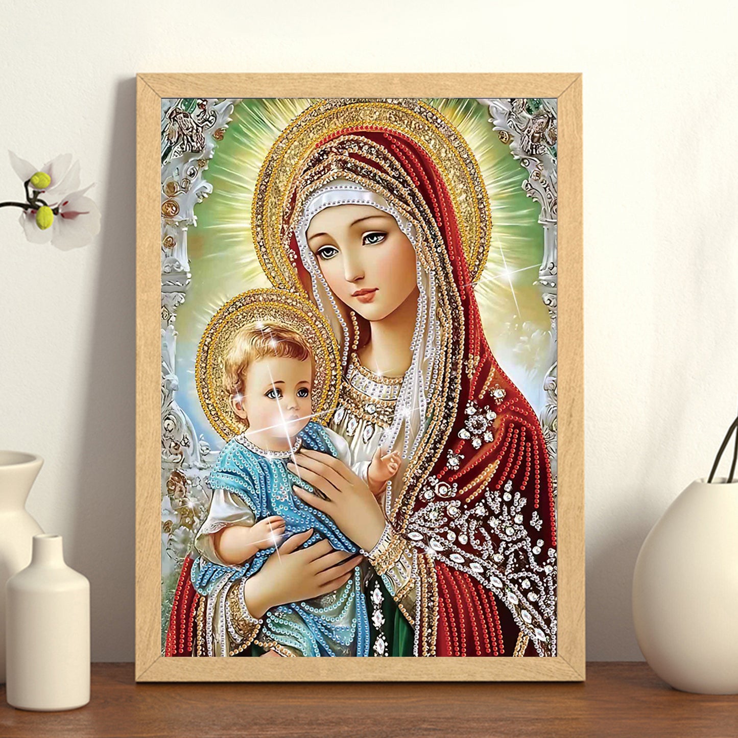 Madonna And Child - Special Shaped Drill Diamond Painting 30*40CM