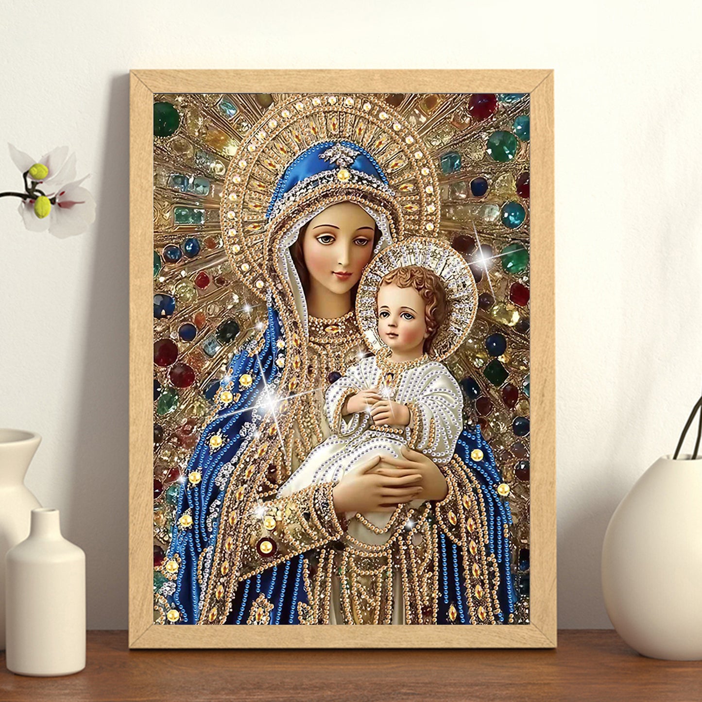 Madonna And Child - Special Shaped Drill Diamond Painting 30*40CM