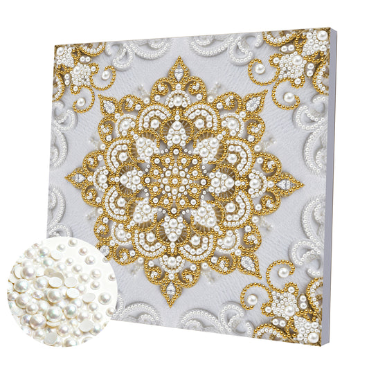 Mandala - DIY Pearl Gem Art Diamond Painting Kits With Framefor Home Decor -25x25cm