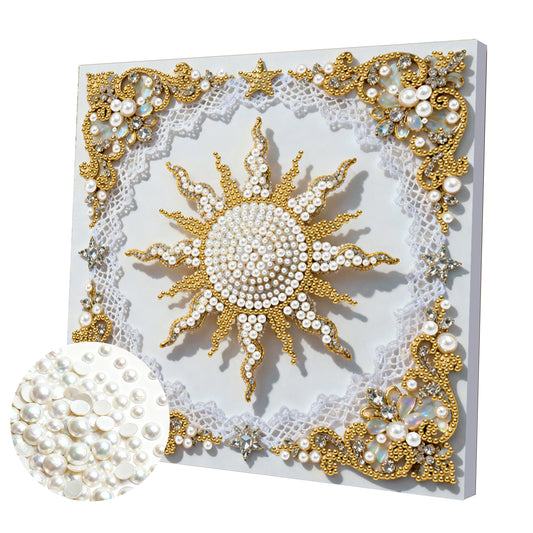 Shimmering Pearls - DIY Pearl Gem Art Diamond Painting Kits With Framefor Home Decor -25x25cm