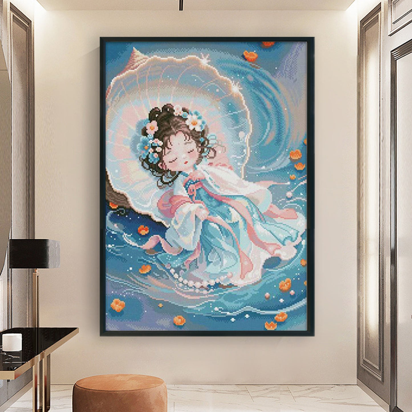 Seashell Fairy - 11CT Stamped Cross Stitch 50*70CM(Mona Lisa Brand)