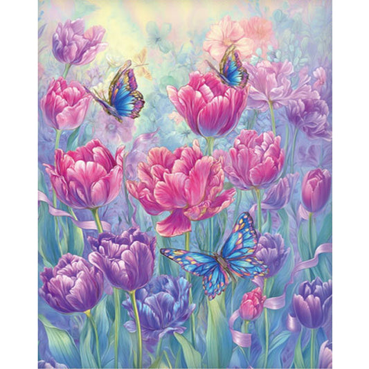 Tulip - 11CT Stamped Cross Stitch 52*65CM(Mona Lisa Brand)