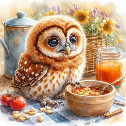 Owl - Full Square Drill Diamond Painting 30*30CM