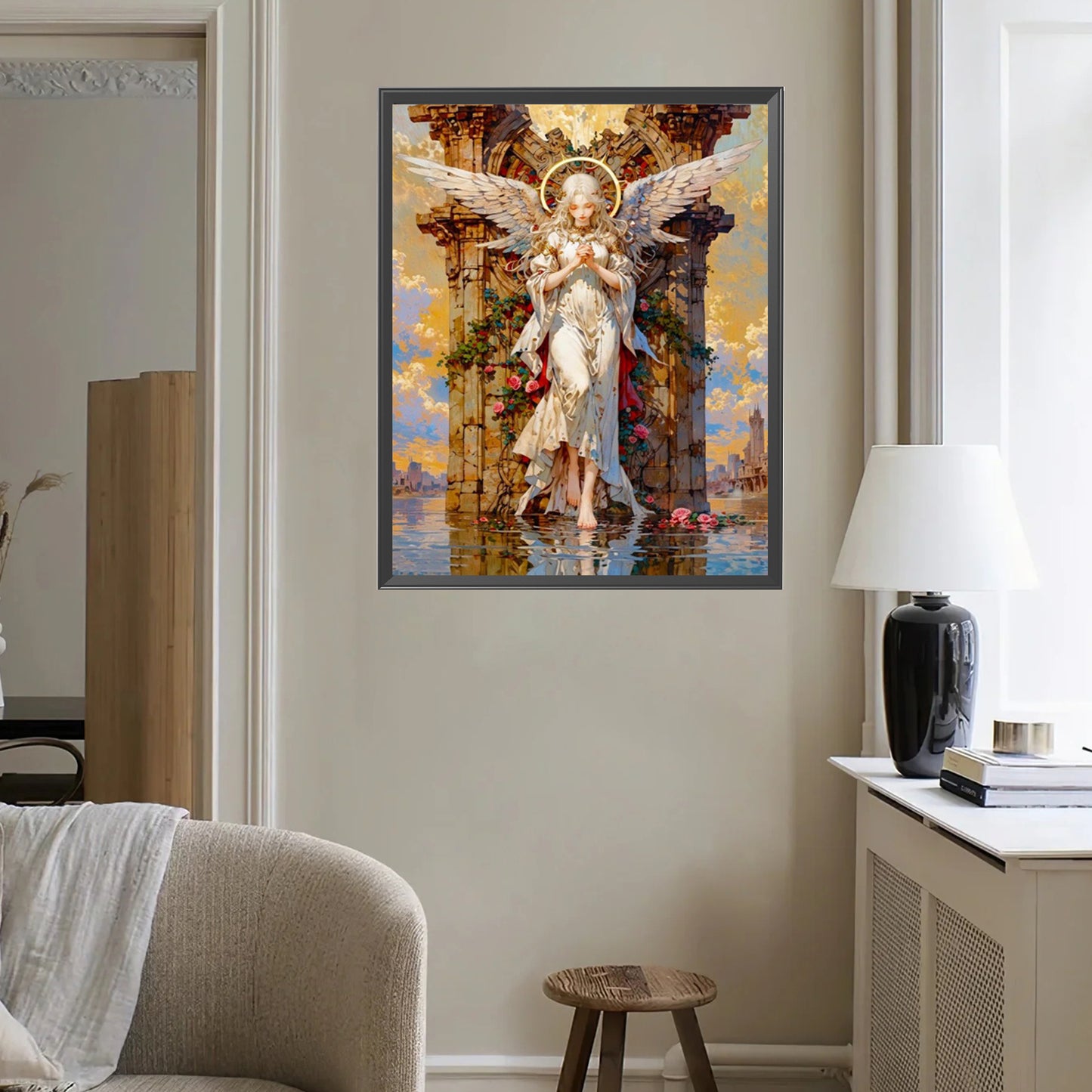 Rose And Angel - Full Square Drill Diamond Painting 40*50CM