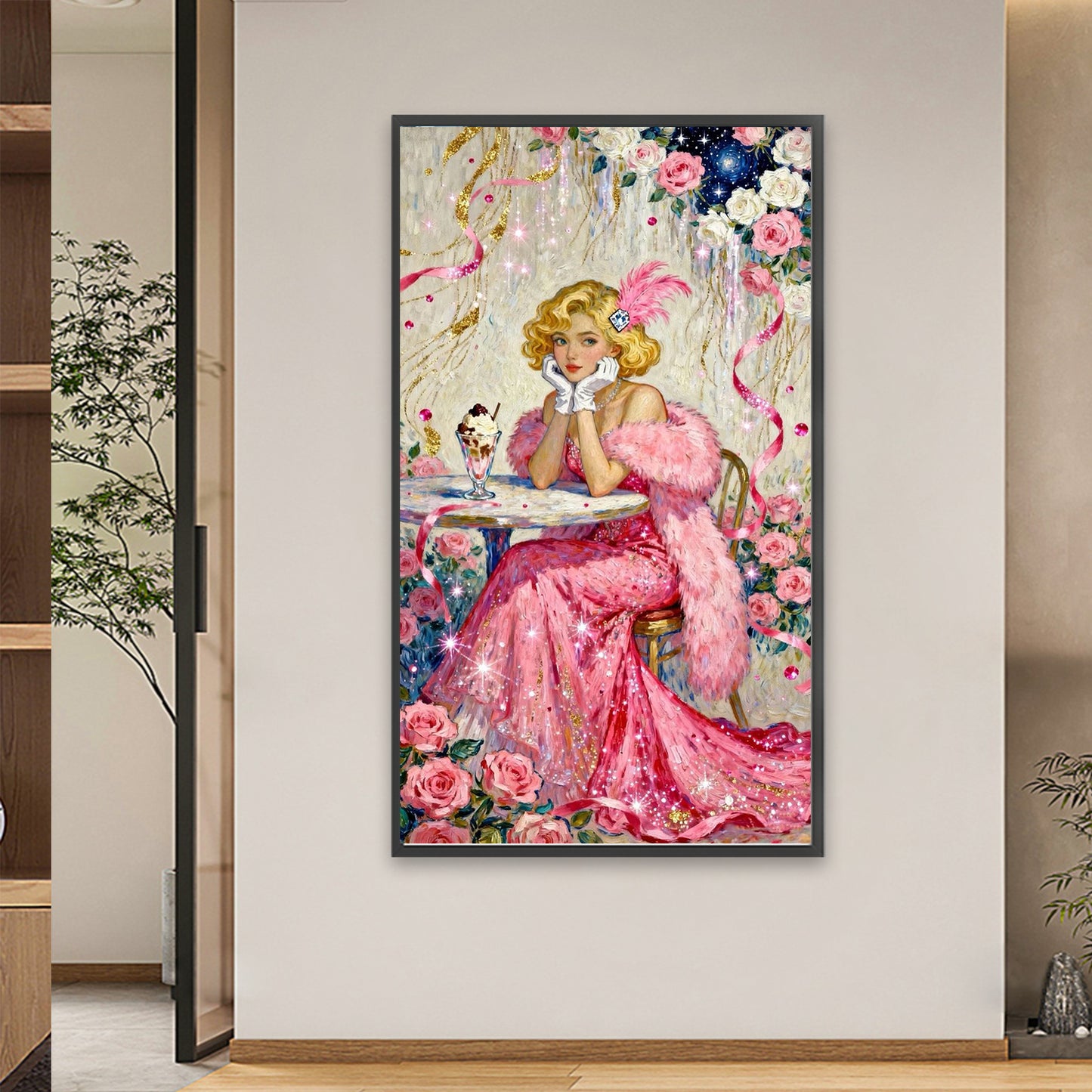 Pink Lady - Full Square Drill Diamond Painting 40*70CM