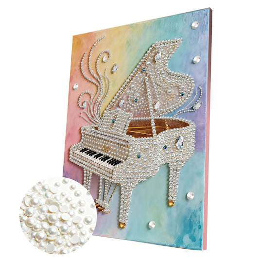Piano - DIY Pearl Gem Art Diamond Painting Kits With Framefor Home Decor -30x40cm