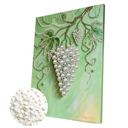Grapes - DIY Pearl Gem Art Diamond Painting Kits With Framefor Home Decor -30x40cm