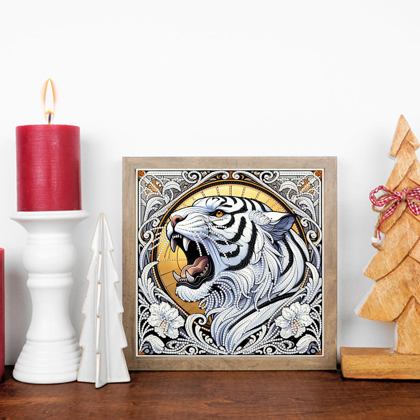 Tiger - Special Shaped Drill Diamond Painting 30*30CM